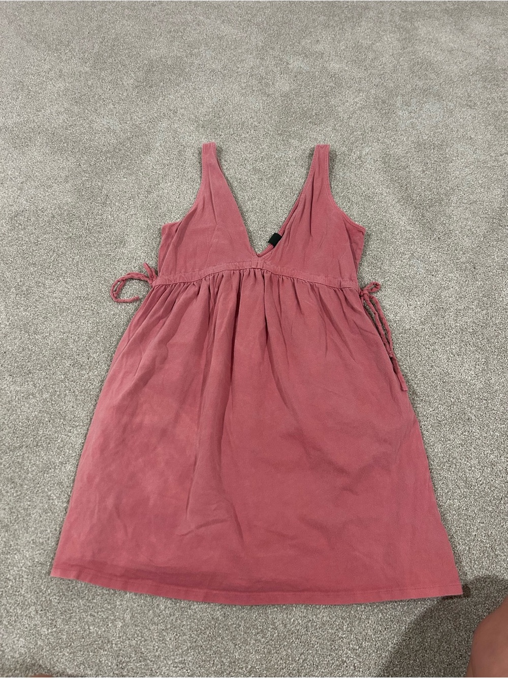 wild fable Rose Pink V-Neck Sleeveless Tunic with Side Ties